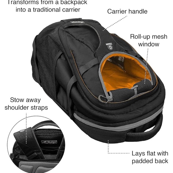 Kurgo G-Train Dog Carrier Backpack- Comfortable Travel Bag for Pets Up to 25 lbs - Picture 2 of 10